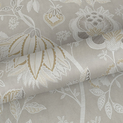 Sanders & Sanders behang bloemen lichtgrijs en beige - 53 cm x 10 m - 641009