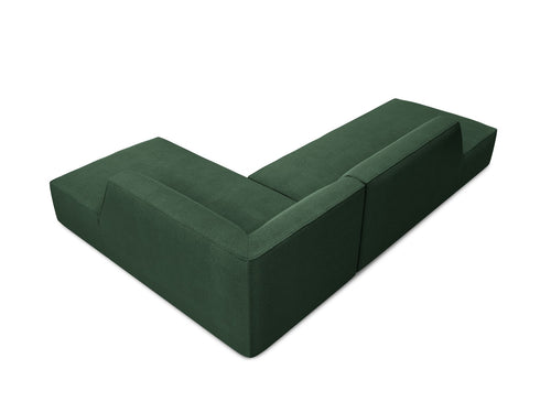 Micadoni rechter hoekbank Ruby 4-zits, structurele stof, groente - 180x273x69cm
