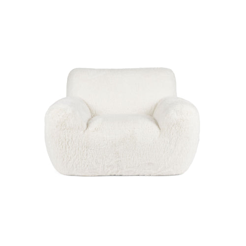 Bold Monkey Cuddle the Yeti Fauteuil/ Loungestoel Pluche Wit - vtwonen shop