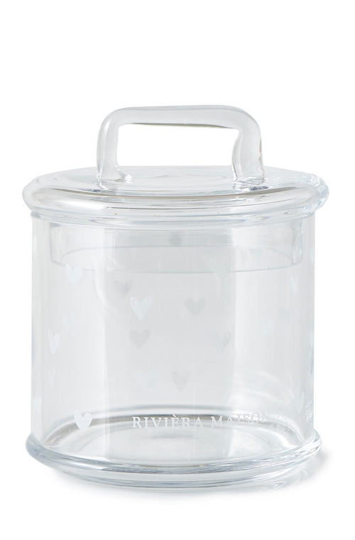 Rivièra Maison Lovely Heart Storage Jar - Glas - Transparant - vtwonen shop