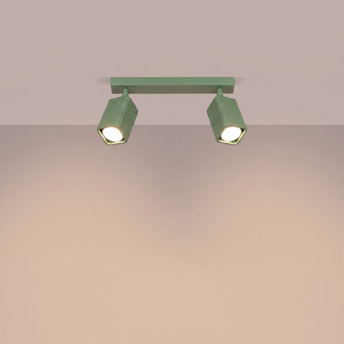 Sollux Lighting Plafondlamp RAYO 2 saliegroen - 30x6x16,5cm
