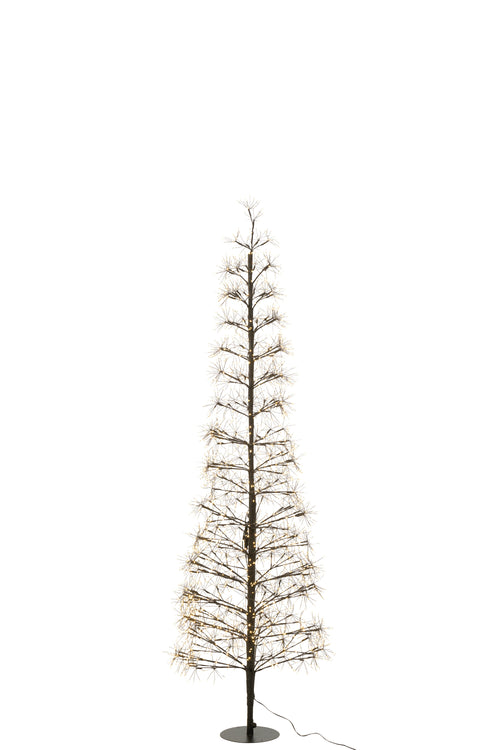 J-Line decoratie Boom - warm witte - ijzer - zwart - large - LED lichtjes - vtwonen shop