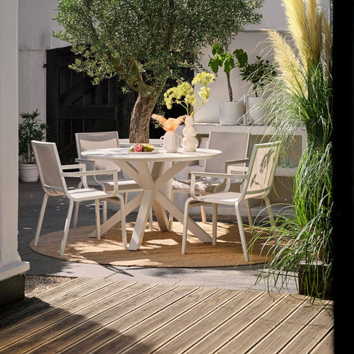 Hartman Tuinstoel Troy - Wit Aluminium - Verstelbaar - vtwonen shop