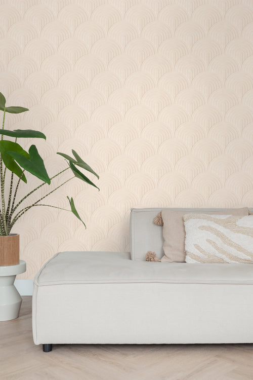ESTAhome behang 3D-motief lichtbeige - 50 x 900 cm - 131106