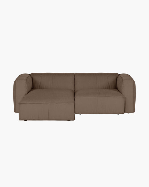 noo.ma Lobi 3-zits hoekbank links - Mocha Brown corduroy, 243x120x73,5 cm