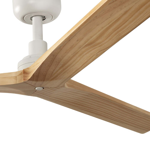 Faro KLIM Medium wit, licht eikenhout DC-plafondventilator met 6 snelheden