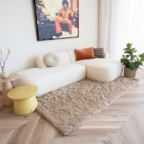 Interieur05 vloerkleed Pilo - hoogpolig - taupe - 160 x 230 cm