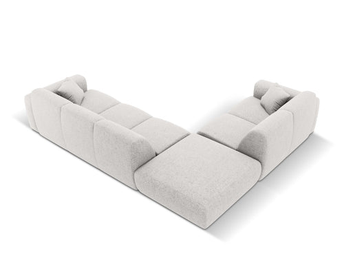 Cosmopolitan Design linker hoekbank Nolio 4-zits, chenille, lichtgrijs - 250x315x72cm