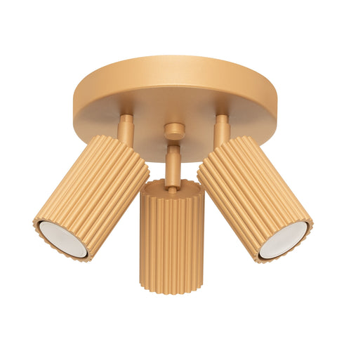 Sollux Lighting Plafondlamp KARBON 3P goud - 19,5x19,5x18cm