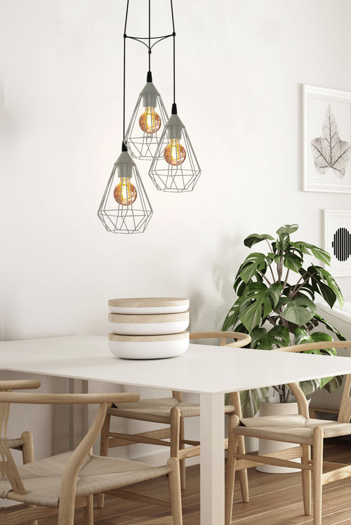 EGLO hanglamp Tarbes - 3xe27 - ø 31 cm - grijs - vtwonen shop