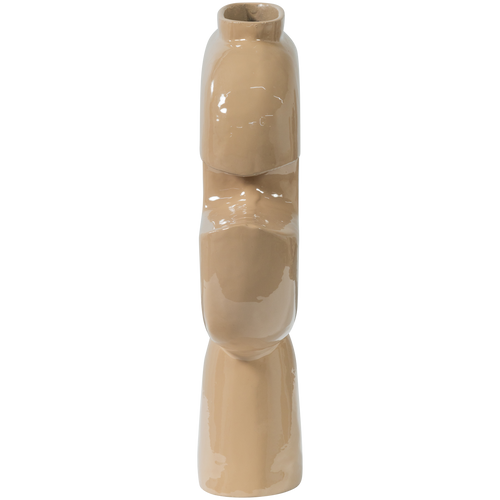 WOOOD vaas Gianna - Aluminium - Zand - 31x21x7