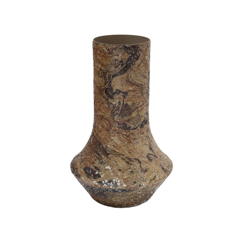 Present Time vaas Mosaic Marble - bruin - Ø20cm - vtwonen shop