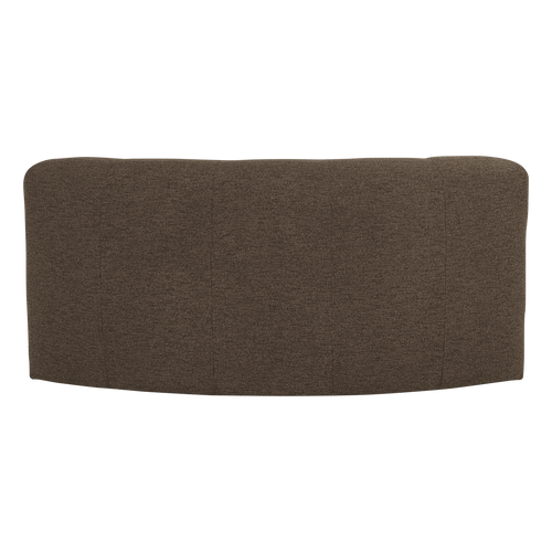 WOOOD eetbank halfronde hoek rug Mojo Base - Bouclé - Bruin - 83x152x76