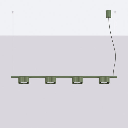 Sollux Lighting Kroonluchter OVIO 4 olijfgroen Gx53 - 122x12x208cm