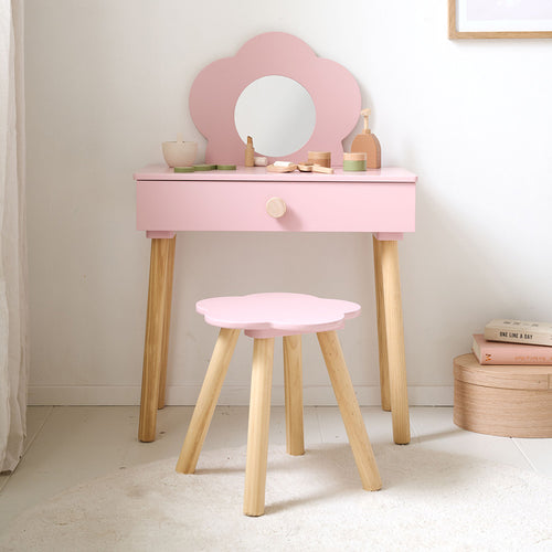 Petite Amélie Kinder kaptafel FLEUR - MDF - roze