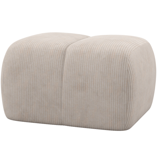 WOOOD poef Mojo - Ribstof - Ecru - 45x84x64 - vtwonen shop