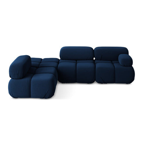 LaMiaSofa hoekbank links Sanremo - velours - koningsblauw - 285x190x70