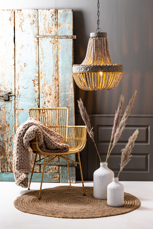 Light & Living hanglamp LUNA - Ø51x63cm - wit - vtwonen shop