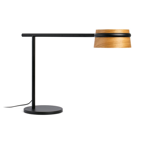Faro Loop - LED tafellamp zwart, hout met clip