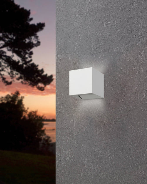 EGLO wandlamp Calpino 3 - led - 10 cm - wit - binnen en buiten