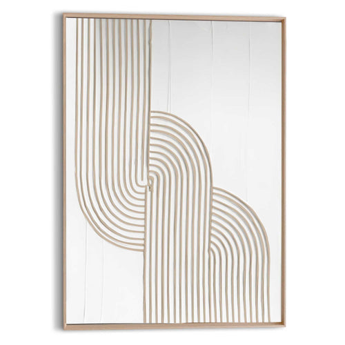 Reinders Knot Beige schilderij 3d art -  beige - woonkamer - 70x50cm