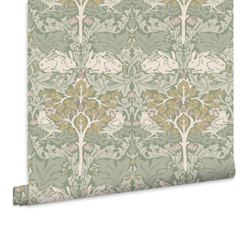 William Morris at Home Vliesbehang - Brother Rabbit Sage