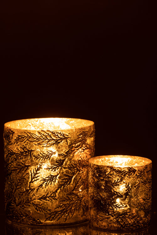 J-Line windlicht Geoxideerd Cilinder - koper -  large