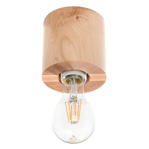Sollux Lighting Plafondlamp SALGADO natuurlijk hout - 10x10x10cm