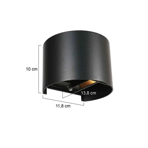 Steinhauer buitenlamp Curve - 2 lichts - 13.8x 10 cm - zwart