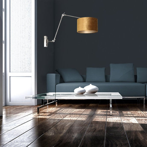 Steinhauer wandlamp prestige - 1 lichts - 90x 50 cm - mat chroom goud - vtwonen shop