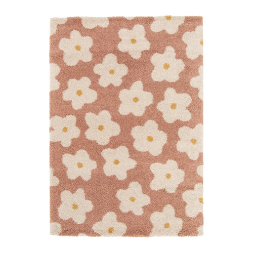 AFK Living vloerkleed Bloemen - voor kinderen - roos - 80 x 150 cm