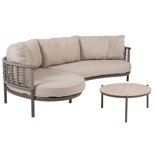Taste by 4 Seasons loungeset Puglia chaise longue 3-delig - terre