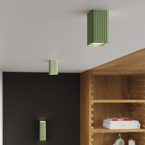 Sollux Lighting Plafondlamp RAYO 10 saliegroen - 6x6x10cm