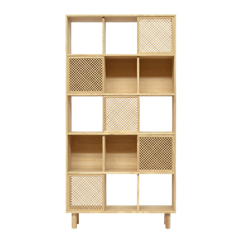 Naan Furniture Boekenkast Freda - Ongelakt massief hout - Natuurlijk - 98 x 191 cm - vtwonen shop