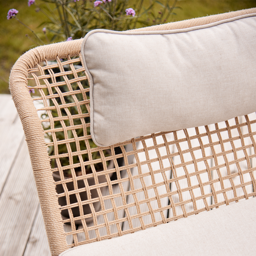 Lisomme Eliana Rotan Tuinbank Naturel - Met Zitkussens - vtwonen shop