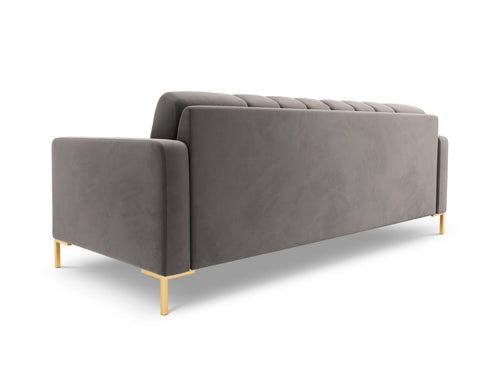Cosmopolitan Design Bank Bali 3-zits, flueel, lichtgrijs - 96x177x75cm