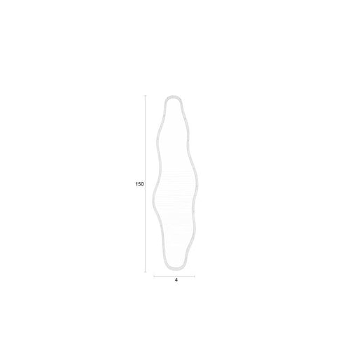 Housecraft Living Zem Spiegel/ Wandspiegel Organisch Bamboehout 150x40 cm - Beige - vtwonen shop