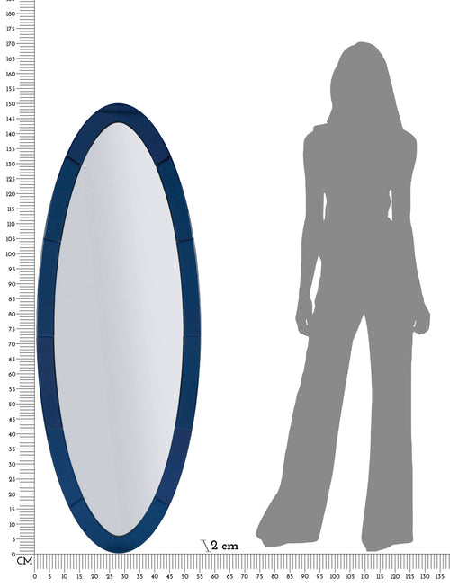 Mauro Ferretti wandspiegel - 55x2x150 cm - blauw