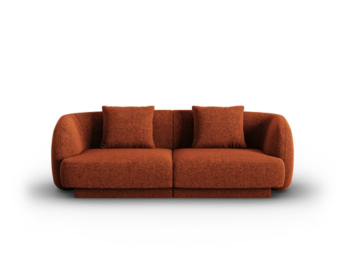 Cosmopolitan Design Bank Tulum 2-zits, chenille, terracotta - 90x180x70cm