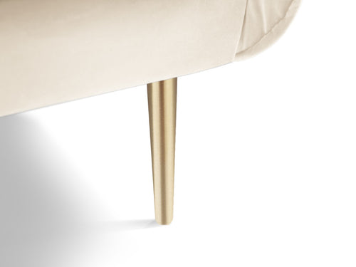 Cosmopolitan Design Fauteuil Vienna flueel, lichtbeige - 94x97x95cm