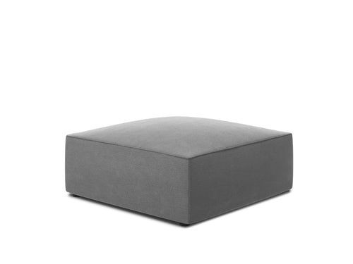 Micadoni Poef Ruby flueel, grijs - 93x93x40cm
