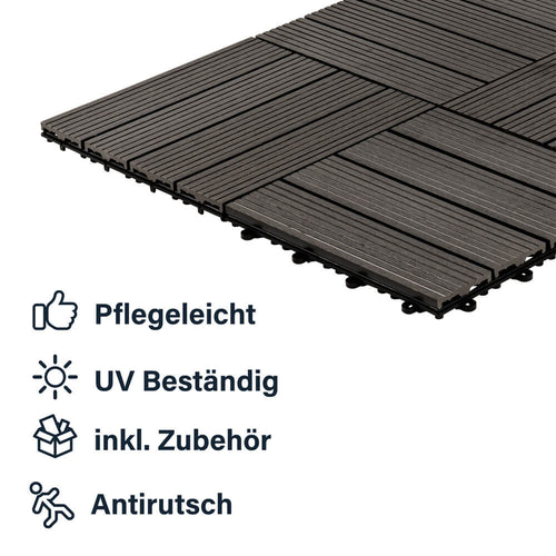 Home Deluxe WPC houttegels BAVARA antraciet 6m² antraciet