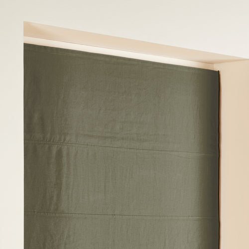 Madura Verduisteringsrolgordijn Carlina grijs kaki en zwarte hommel 60x220 cm