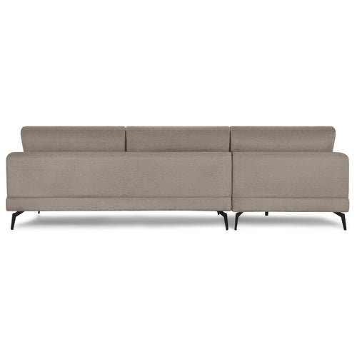 Furnhouse chaise longue bank links Maggie - Taupe - Stof - 95x290x90