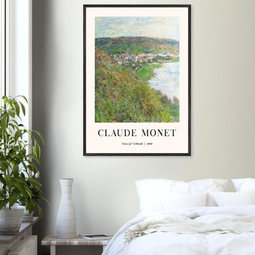 Artfulprints Poster Claude Monet - View of Vétheuil   - 70x100 cm - Groen