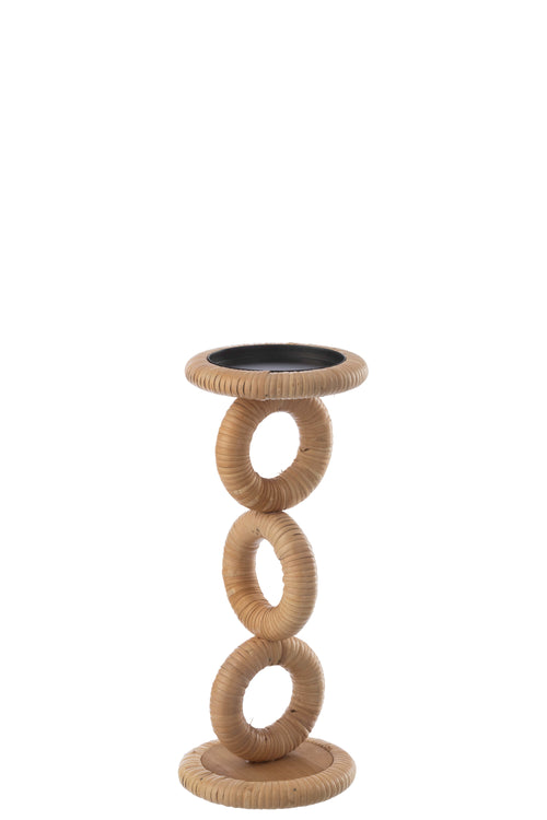 J-Line kaarshouder Ring - hout  - naturel - small