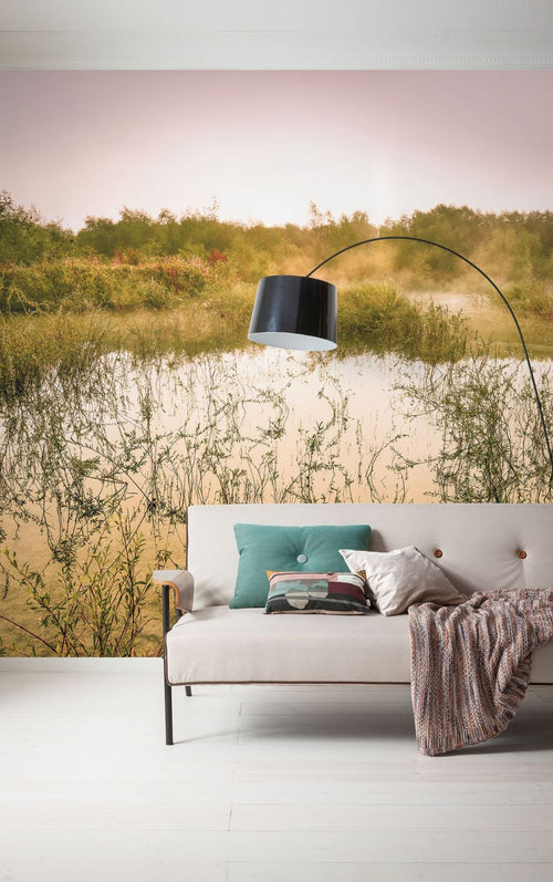 Sanders & Sanders fotobehang landschap met water groen - 400 x 250 cm - 612532