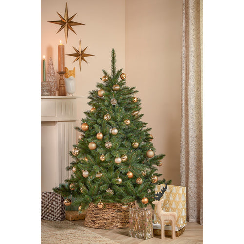 House of Seasons Kerstballen Set - 60 Stuks - Ø7 cm - Onbreekbaar - Koper