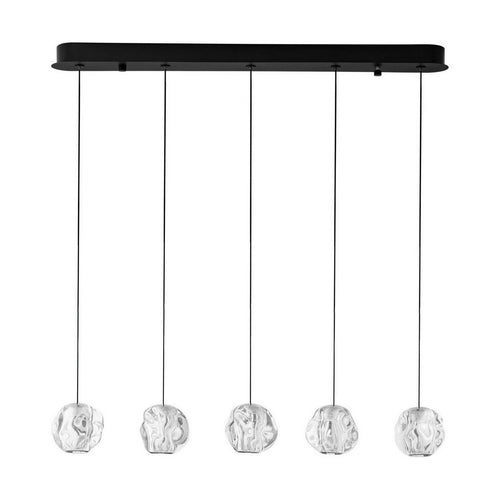 Nova Luce IFOS Hanglamp voor aan het plafond, model Bar, zandkleurig zwart, chroom, Triac dimbare LED, 25W, 1340lm, 3000K