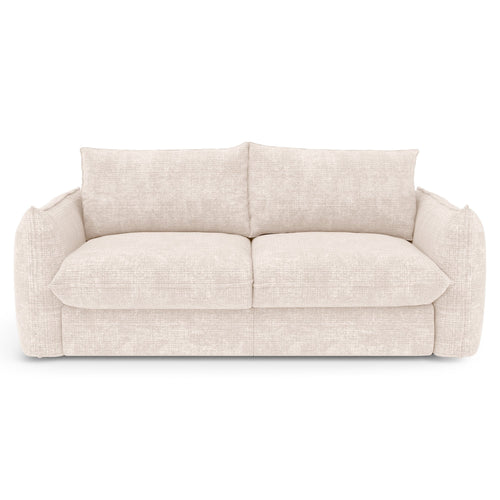 Premium Interiors - Express-slaapbank ICON - gewaafd fluweel crème 208cm